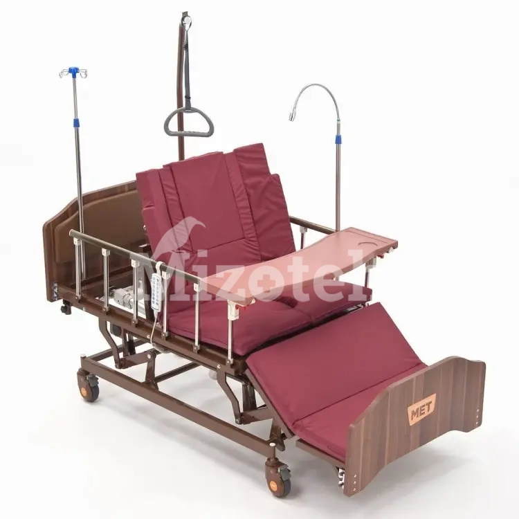 Кровать-кресло с "ушками" - для сна в положении сидя,   с регулировкой высоты, с переворотом и туалетом МЕТ REALTA